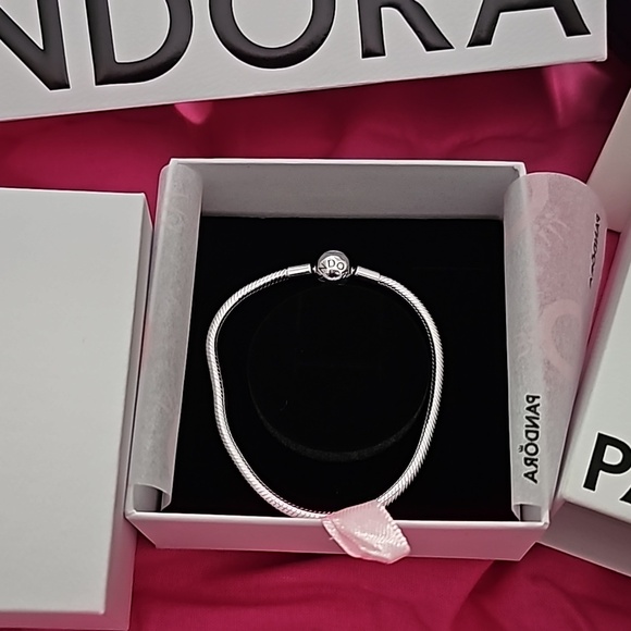 NIB/NIP Pandora Bracelet & Polishing Cloth With (8) Pre-Loved Beads - Picture 10 of 12